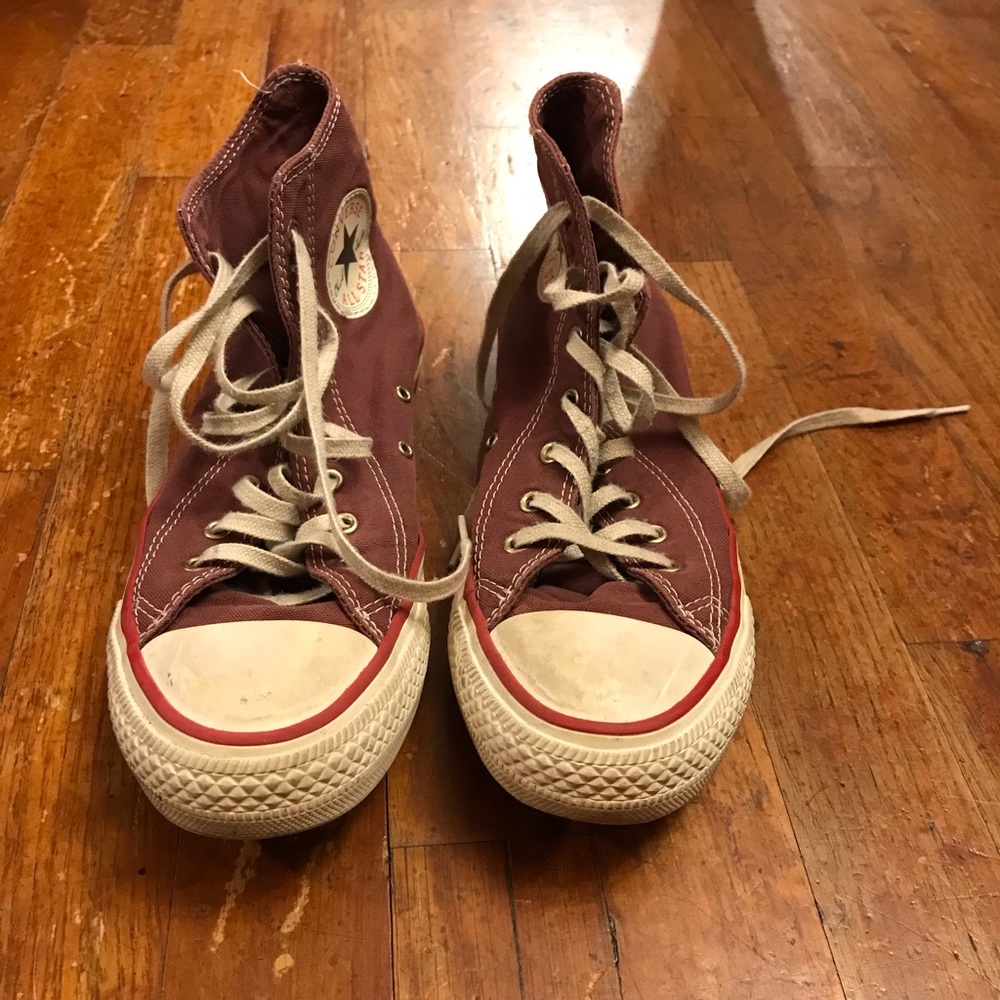 Maroon Converse High Tops